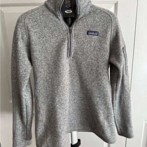 Patagonia Gray Quarter-Zip Fleece Pullover